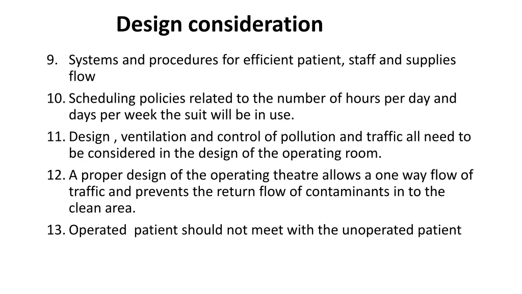 design consideration