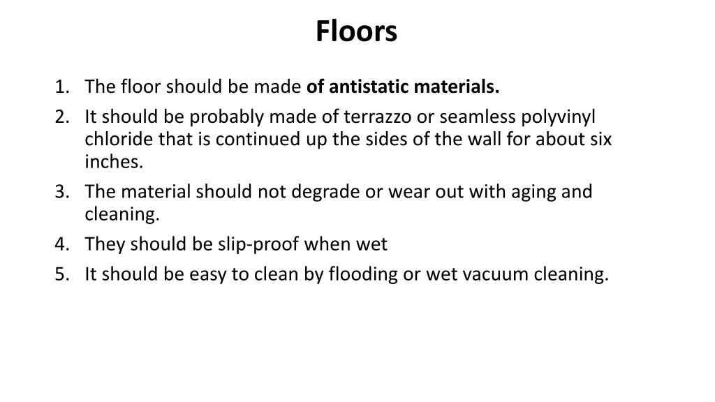 floors