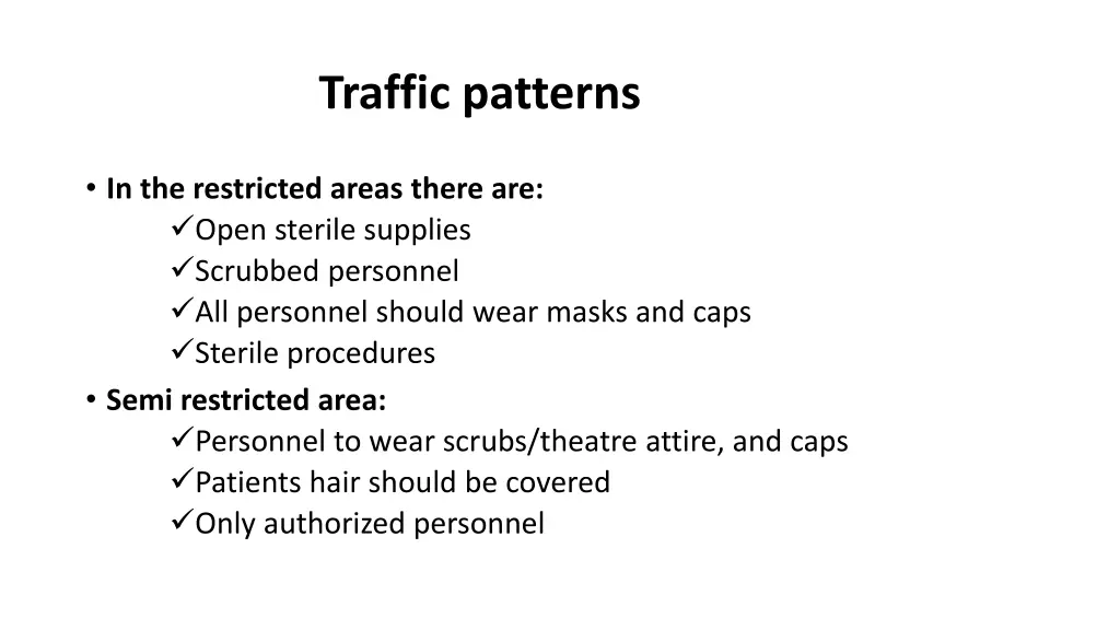 traffic patterns