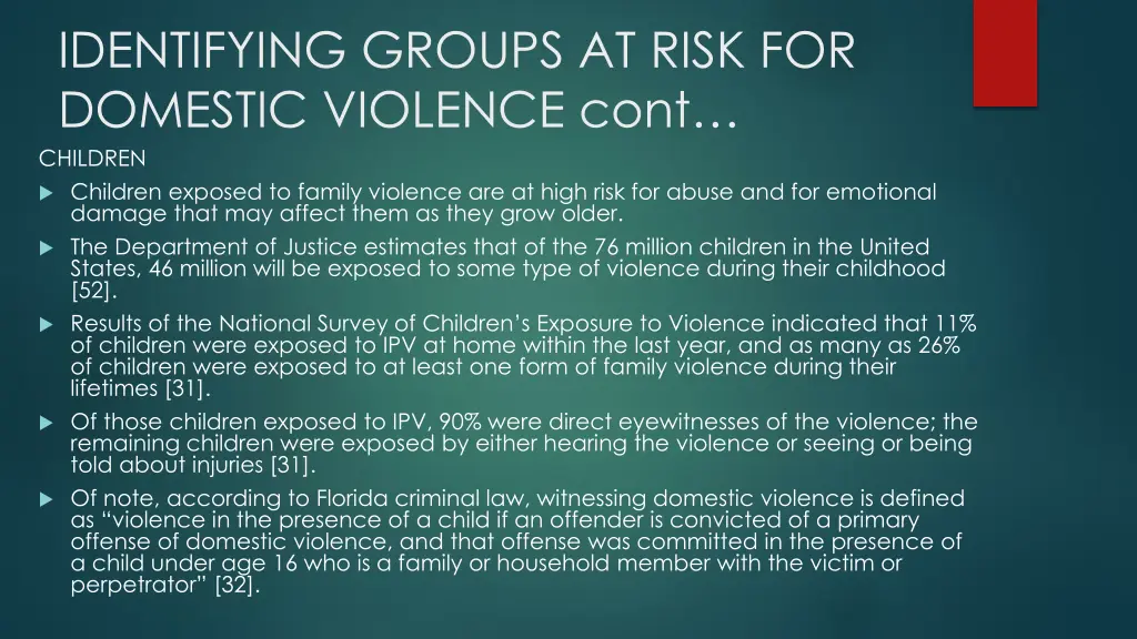 identifying groups at risk for domestic violence 2