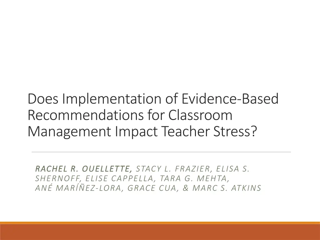 does implementation of evidence based