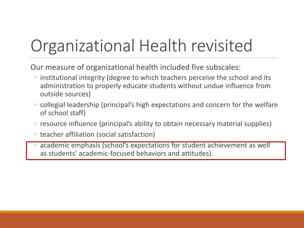 organizational health revisited 1