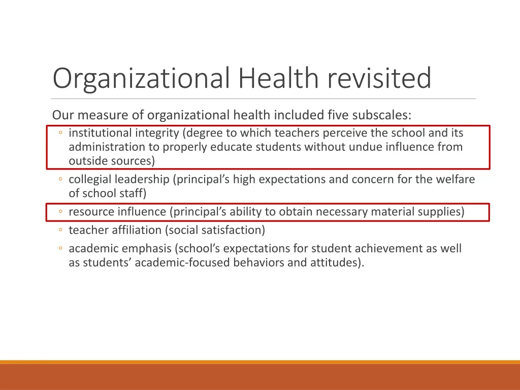 organizational health revisited 2