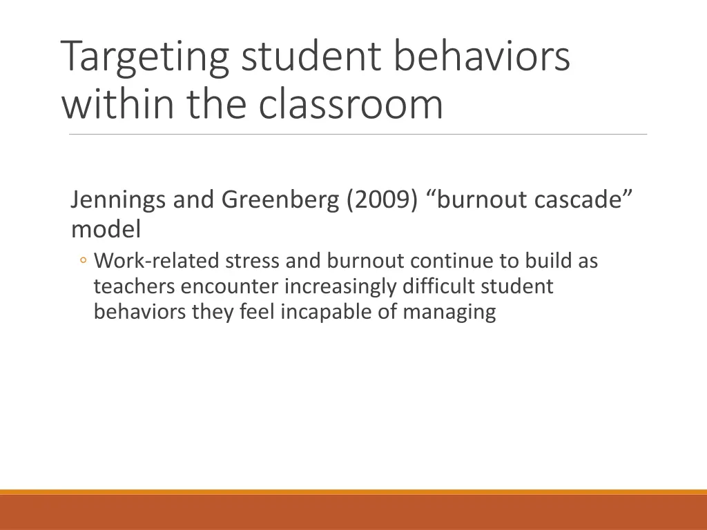 targeting student behaviors within the classroom