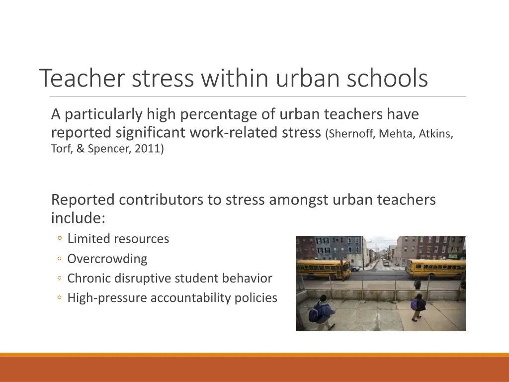teacher stress within urban schools