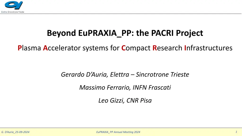 beyond eupraxia pp the pacri project