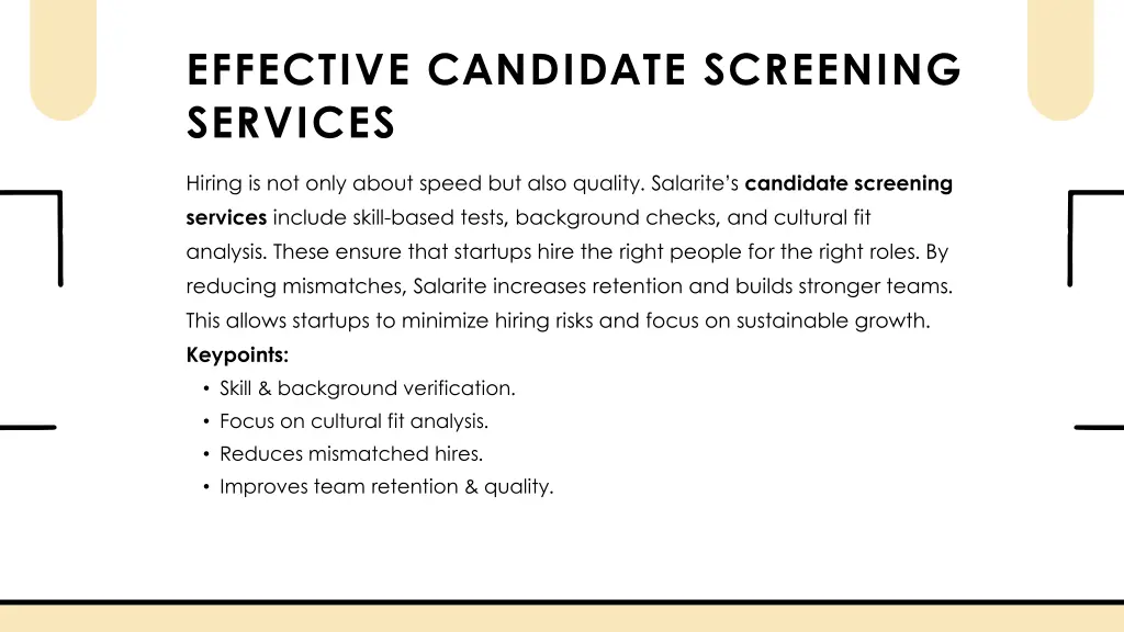effective candidate screening services