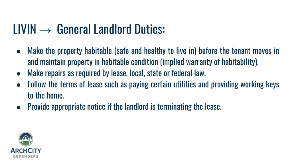 livin general landlord duties