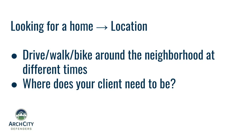 looking for a home location
