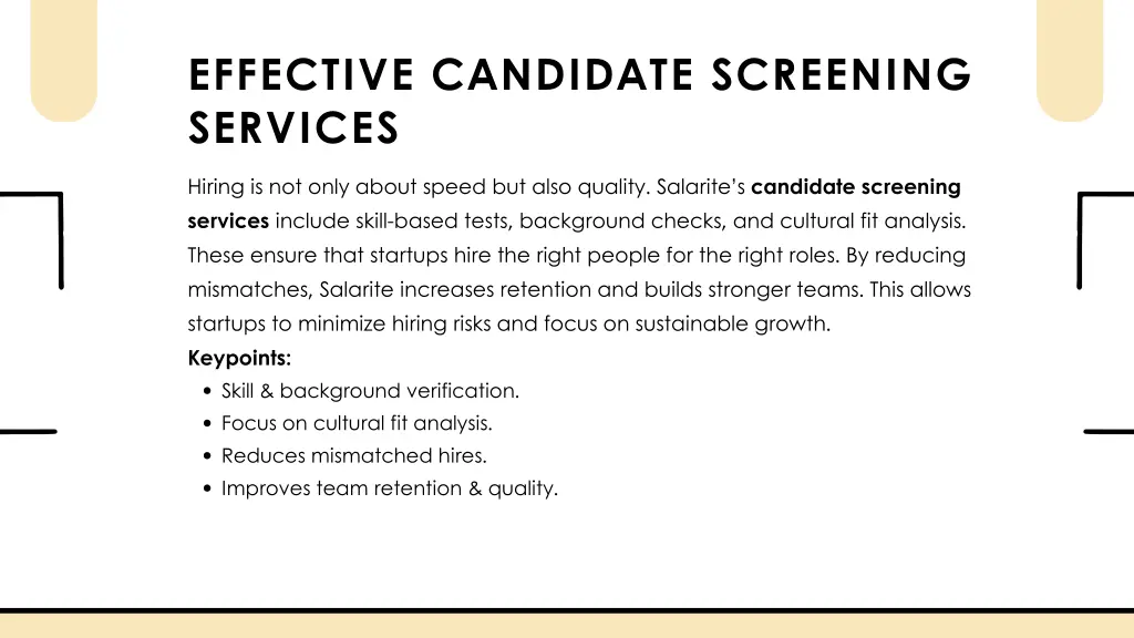 effective candidate screening services