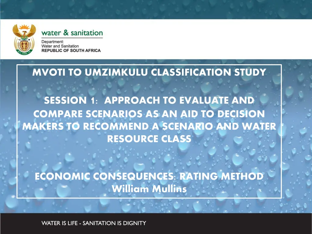 mvoti to umzimkulu classification study