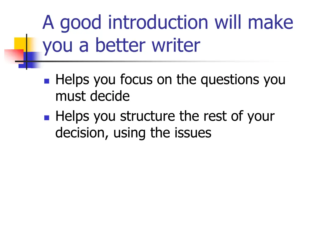 a good introduction will make you a better writer