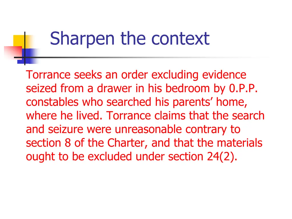 sharpen the context
