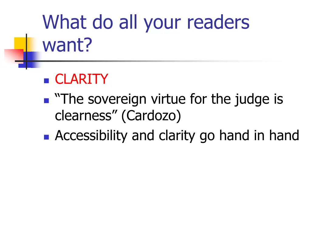 what do all your readers want