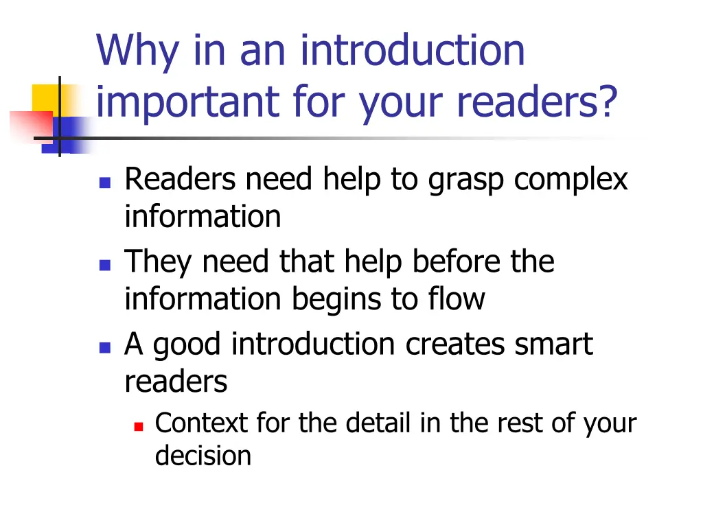 why in an introduction important for your readers