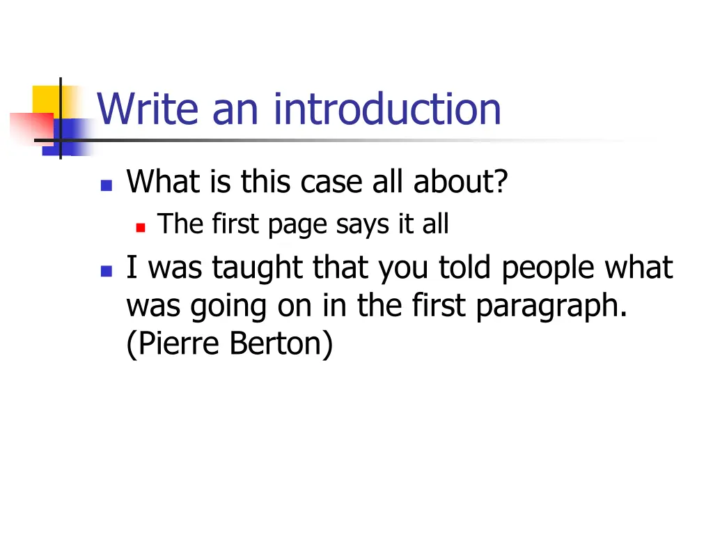 write an introduction