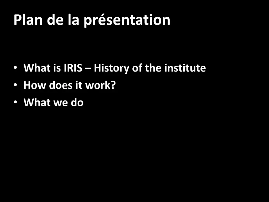 plan de la pr sentation