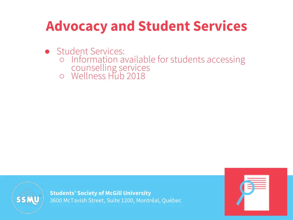 advocacy and student services