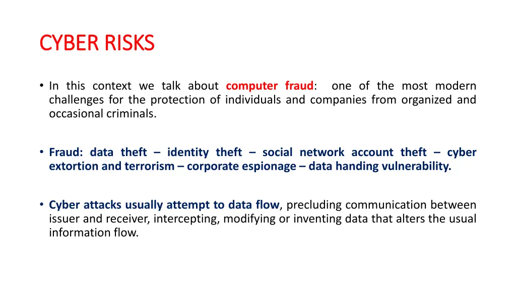 cyber risks cyber risks 1
