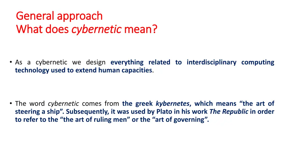general approach general approach what does what
