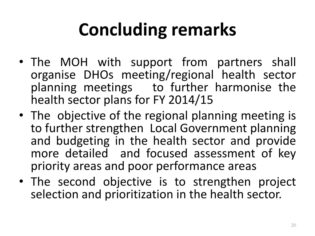 concluding remarks