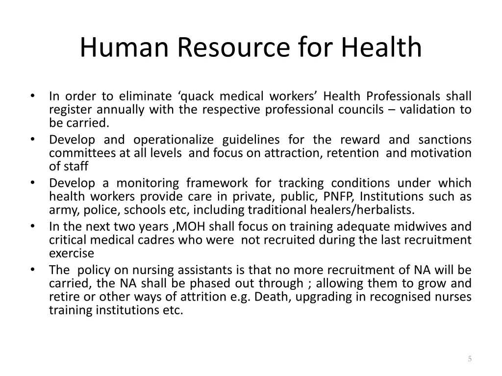 human resource for health