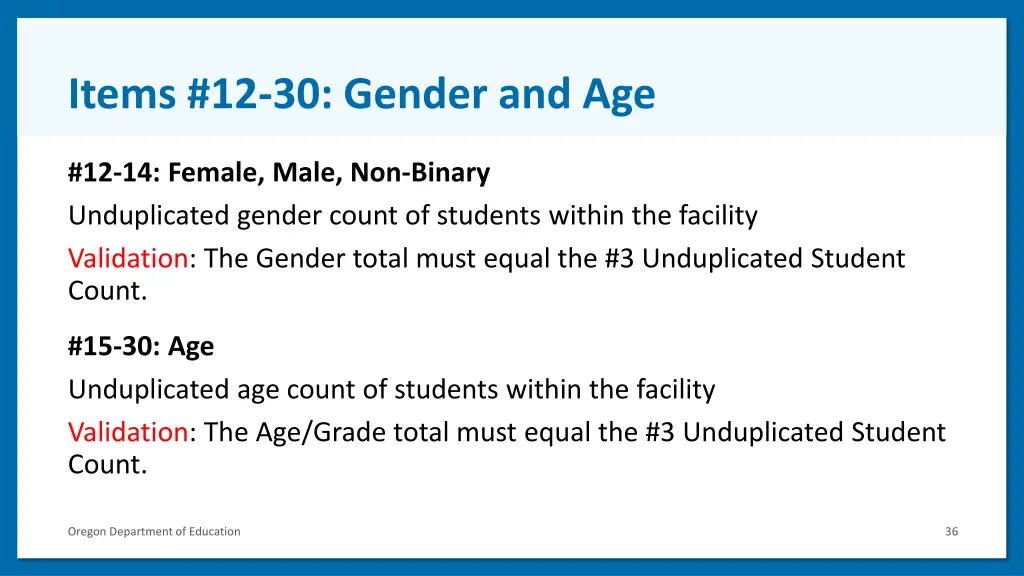 items 12 30 gender and age