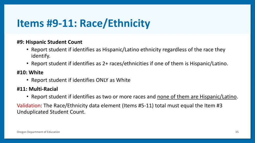 items 9 11 race ethnicity