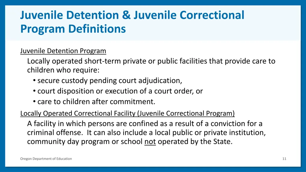 juvenile detention juvenile correctional program