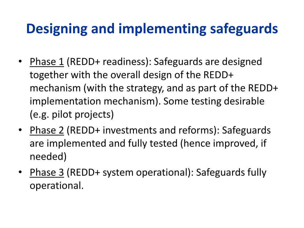 designing and implementing safeguards
