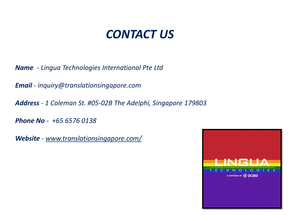 contact us