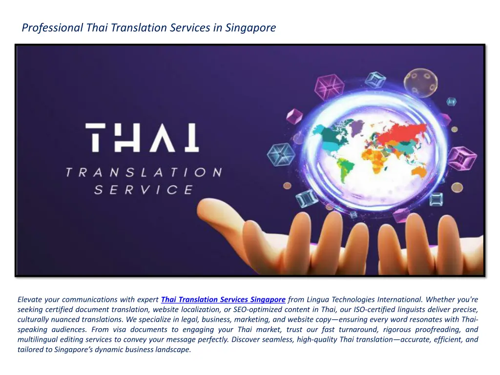 professional thai translation services