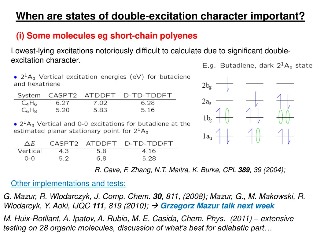 when are states of double excitation character