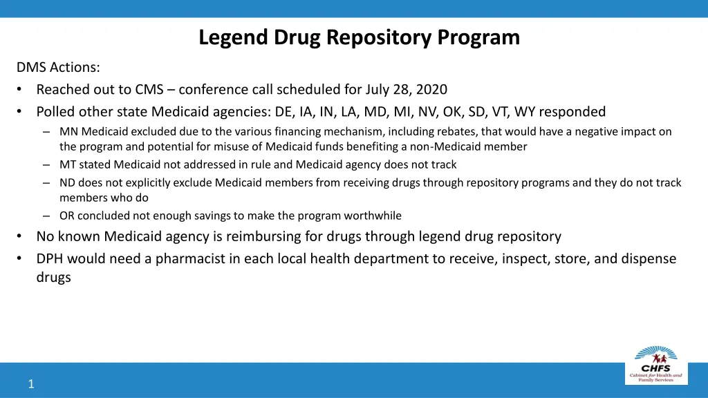 legend drug repository program