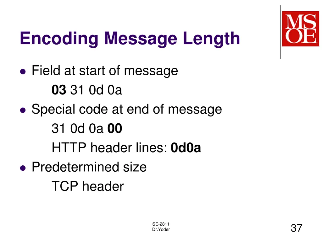encoding message length