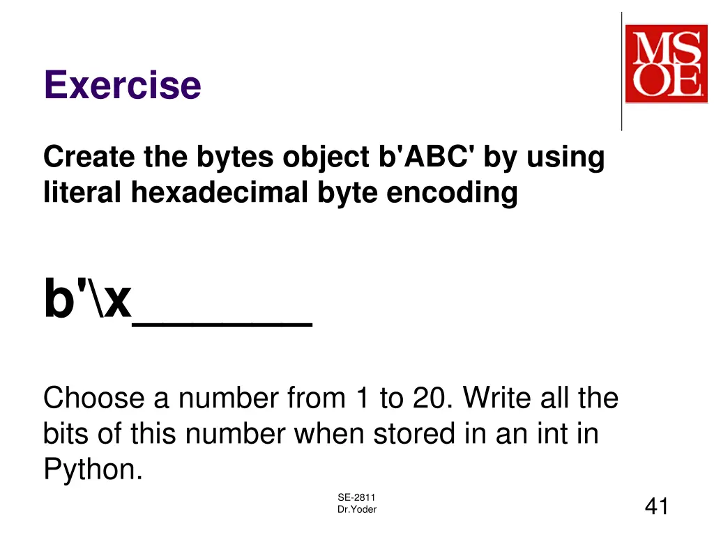 exercise 7