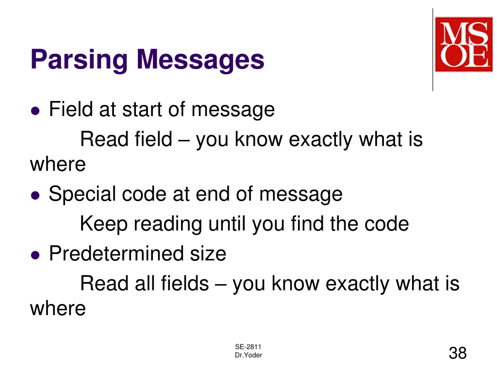 parsing messages
