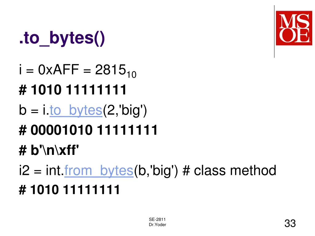 to bytes