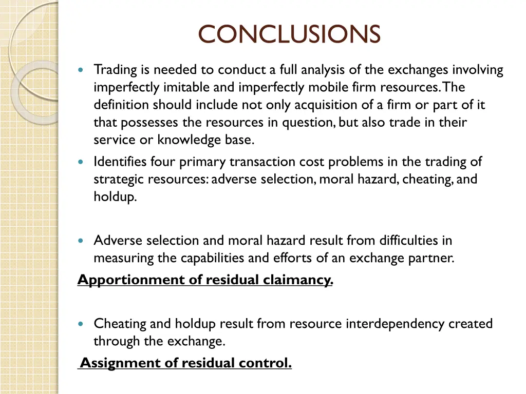 conclusions