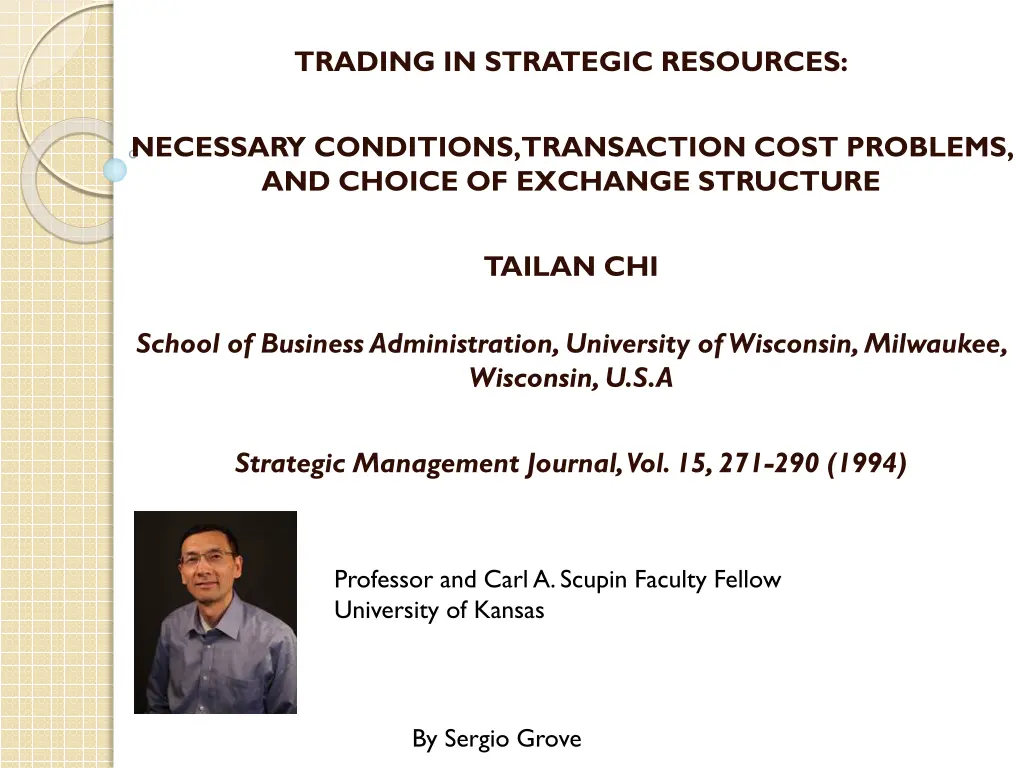 trading in strategic resources