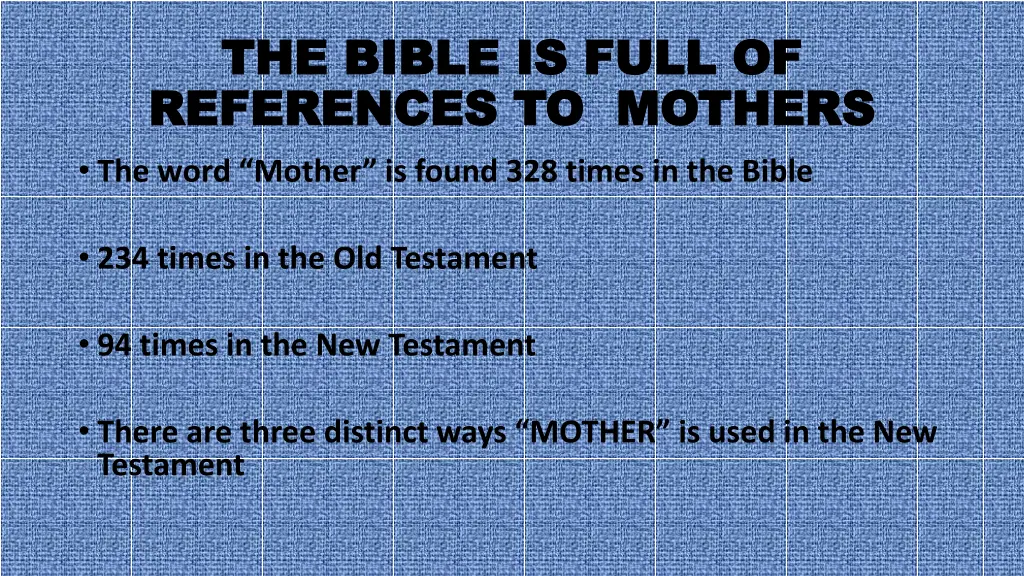 the bible is full of the bible is full