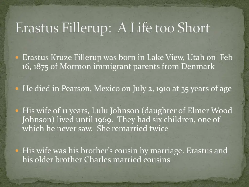erastus fillerup a life too short 1