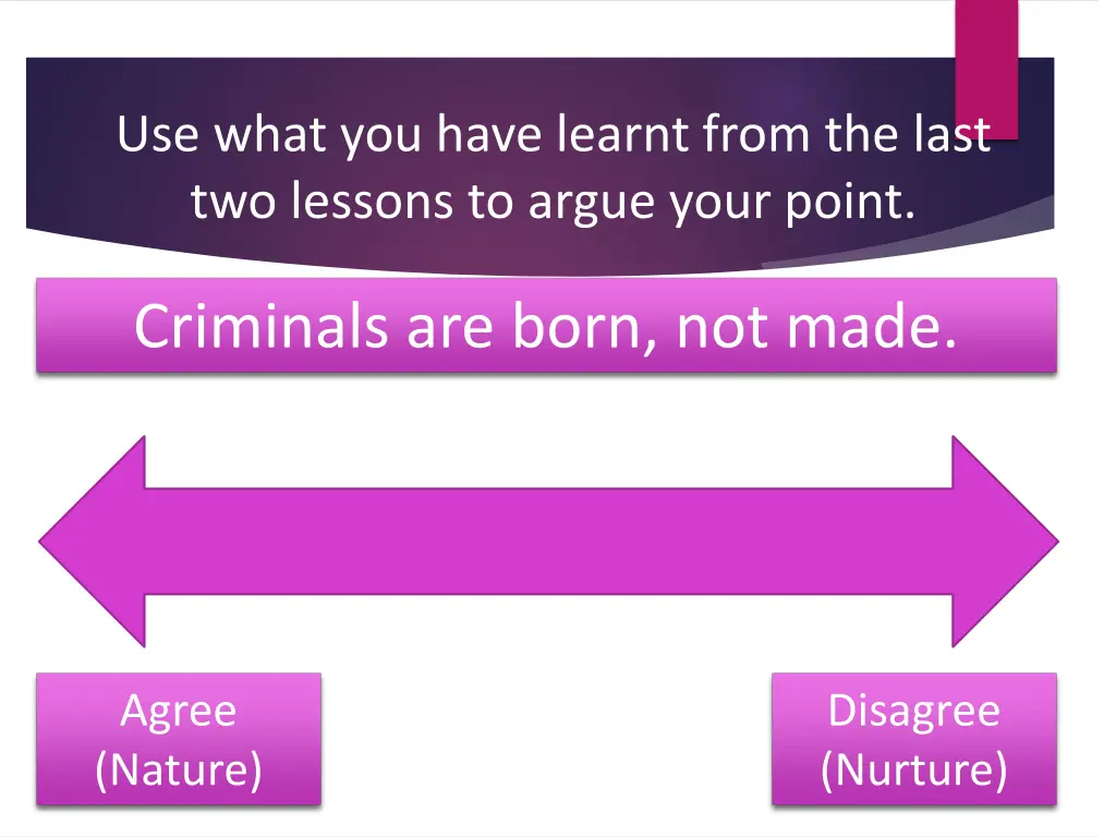 use what you have learnt from the last