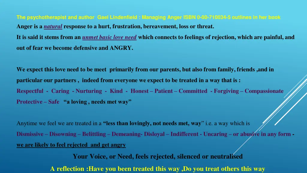 the psychotherapist and author gael lindenfield