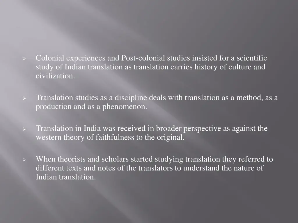 colonial experiences and post colonial studies