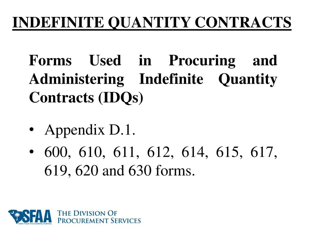 indefinite quantity contracts 2