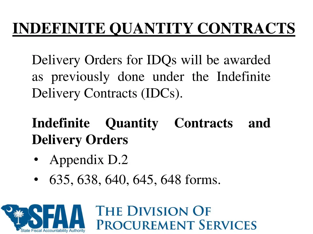 indefinite quantity contracts 3