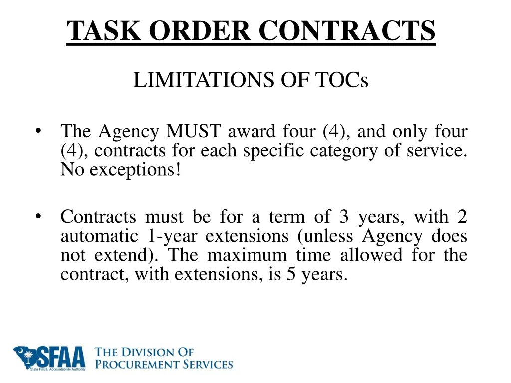 task order contracts 1