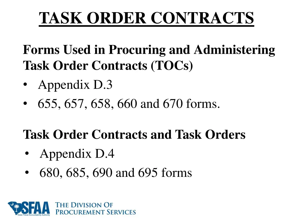 task order contracts 5