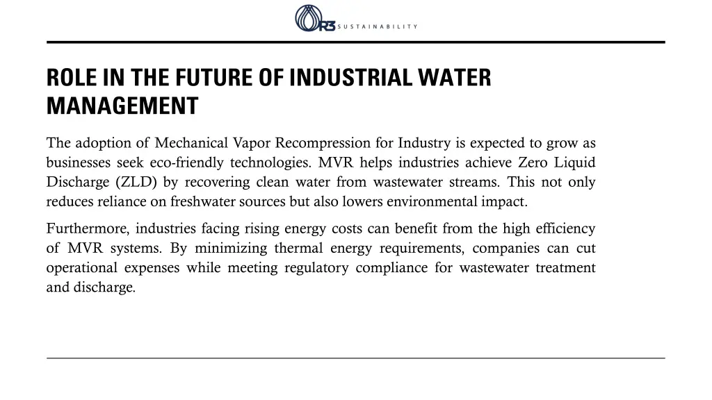role in the future of industrial water management